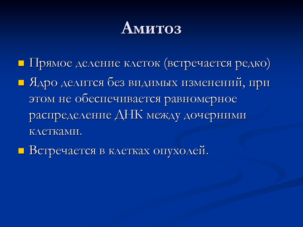 Деление амитозом. Амитоз. Амитоз встречается в клетках опухолей. Амитоз кратко.