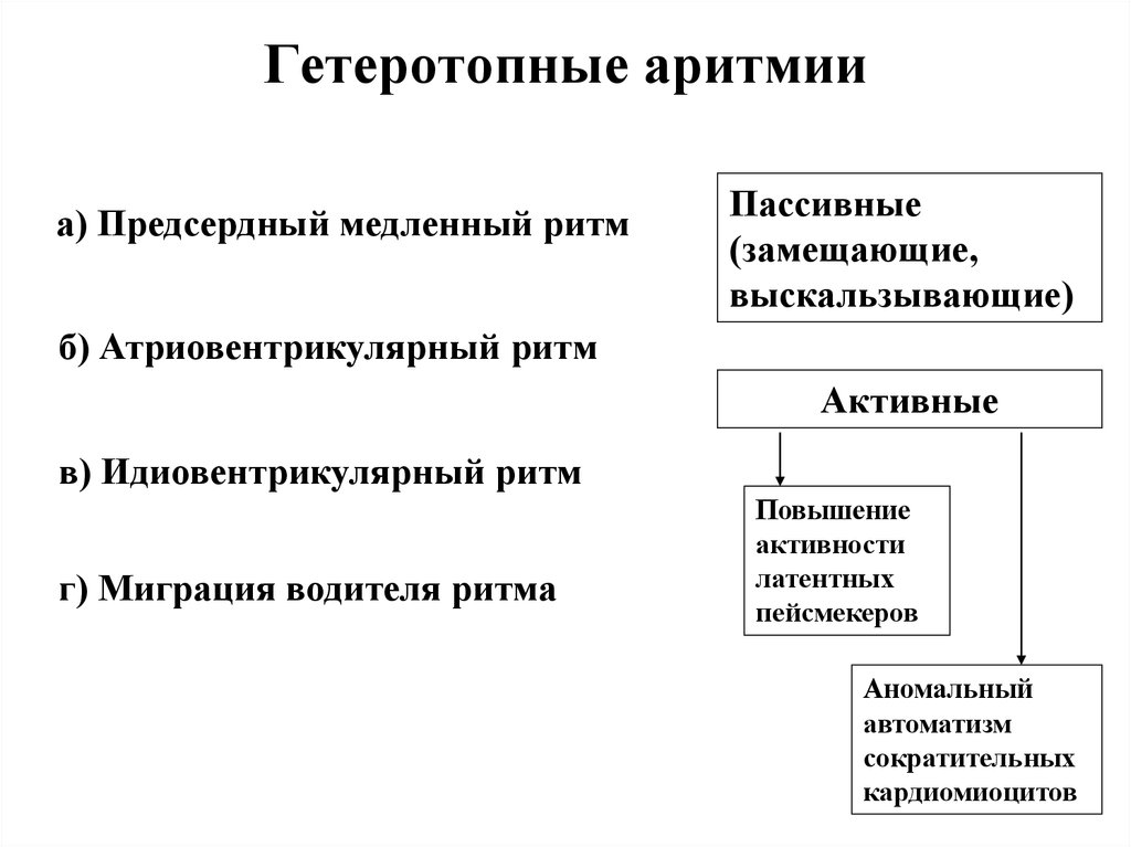 Блок схема аритмии