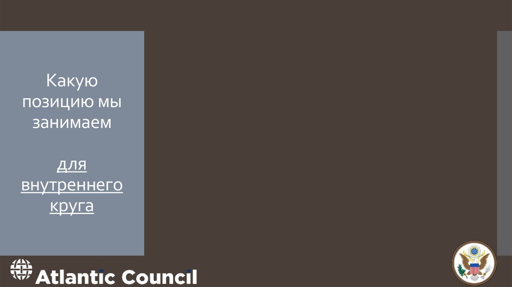 Какую позицию мы занимаем для внутреннего круга