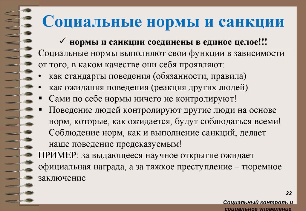 Социальные санкции презентация