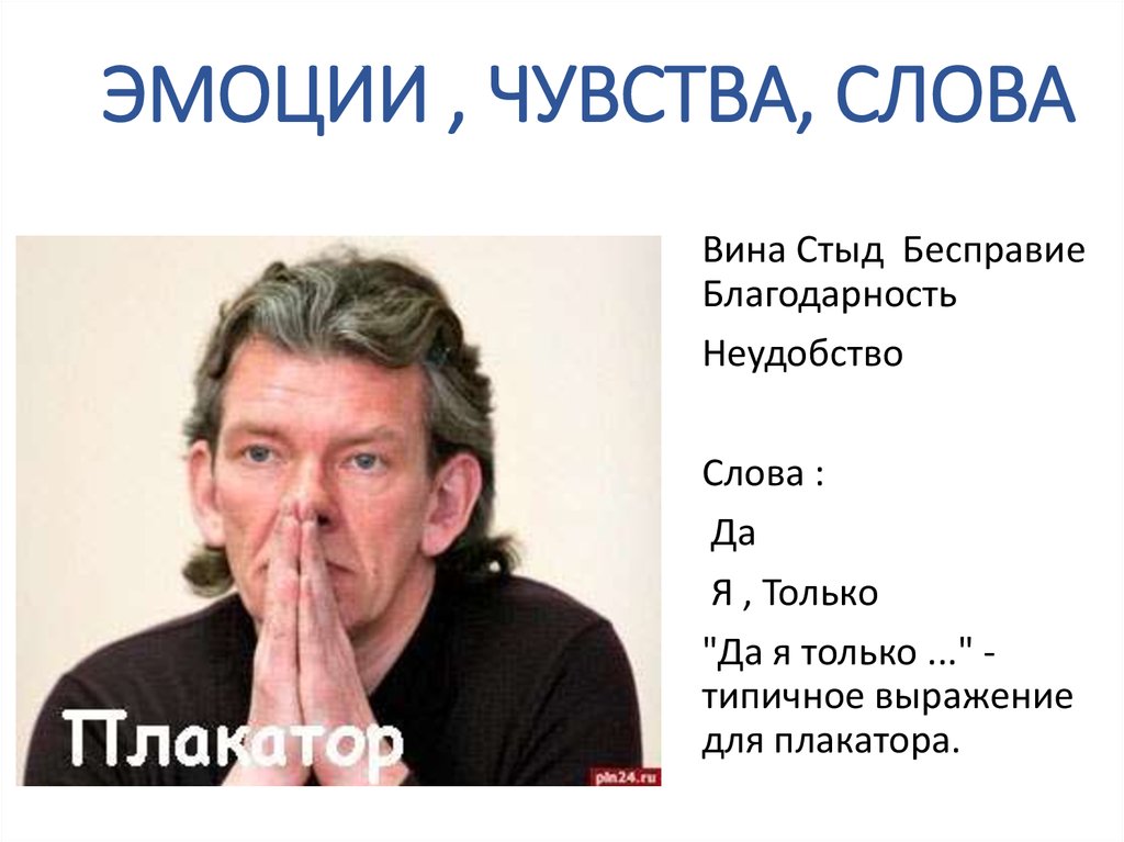 ЭМОЦИИ , ЧУВСТВА, СЛОВА