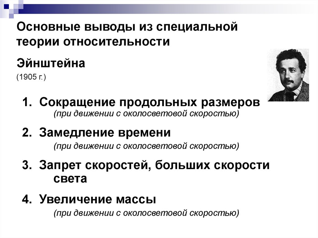 Доклад: Элементы специальной теории относительности