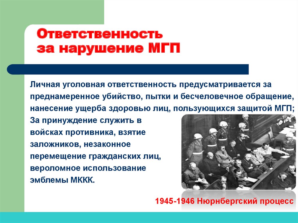 Соблюдение норм международного гуманитарного права презентация