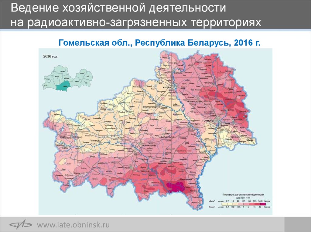 Карта радиоактивного загрязнения воронежской области после чернобыля