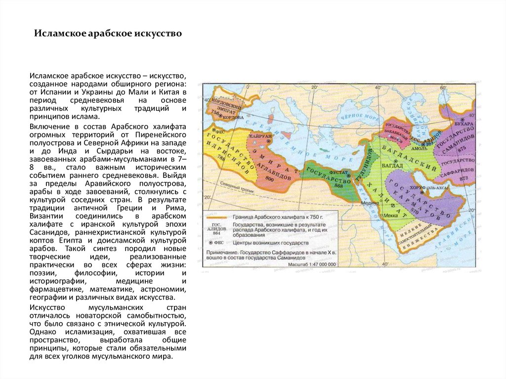 Карта расселения арабов