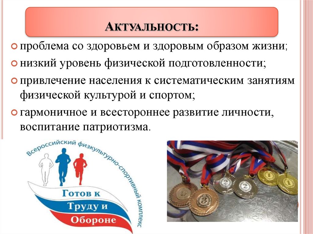 Актуальность проекта про спорт