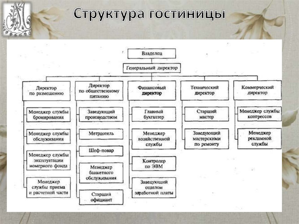 Организационный план отеля