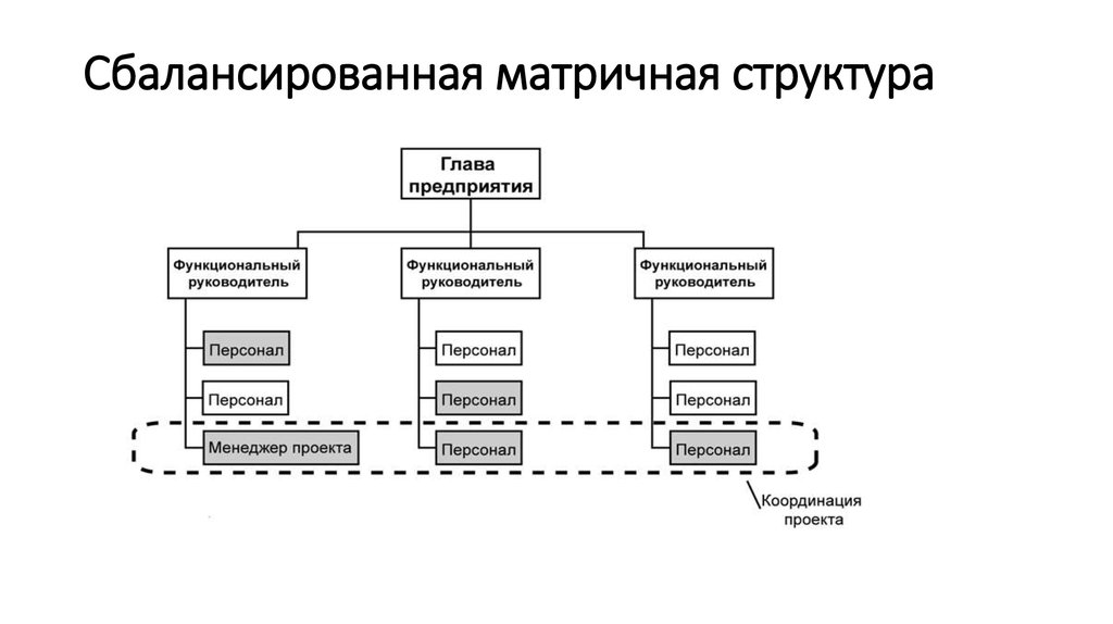 Организационная структура проекта функциональная матричная проектная