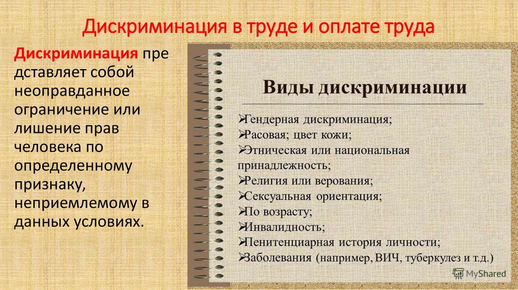 Признаки дискриминации. Дискриминация в сфереттруда. Примеры дискриминации в сфере труда. Дискриминация в трудовом праве это. Дискриминация в трудовой сфере.