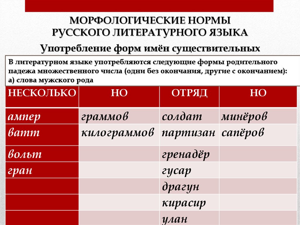Какие нормы русского языка