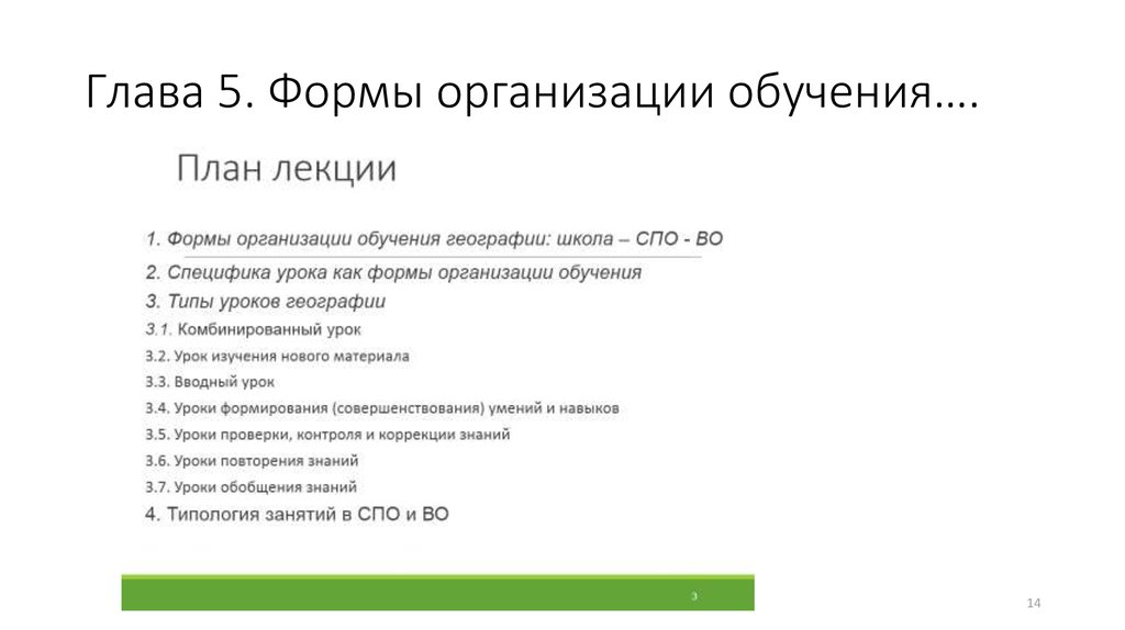 Глава 5. Формы организации обучения….