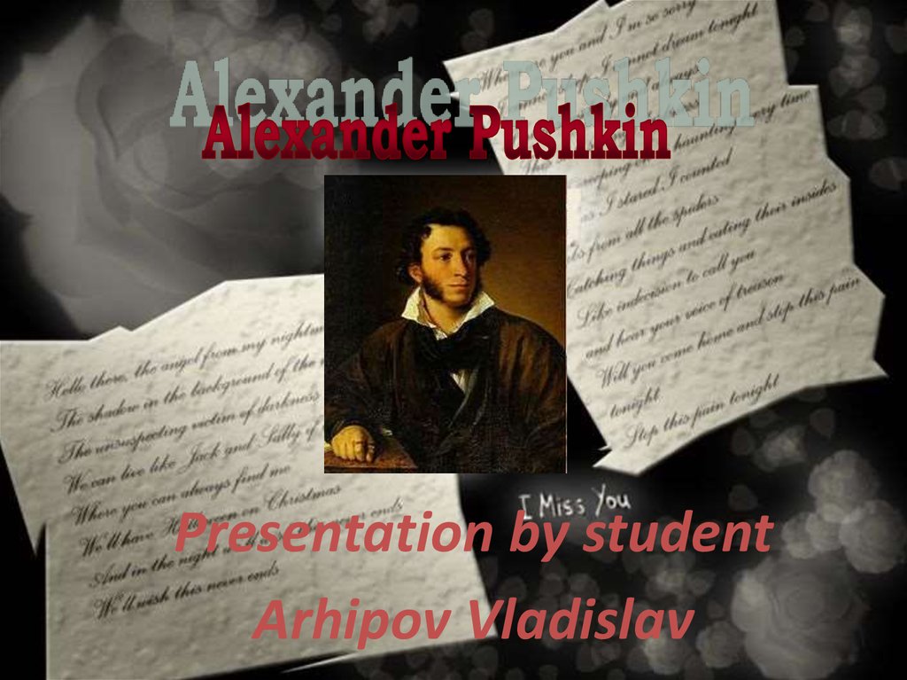 Александр сергеевич пушкин презентация на английском языке