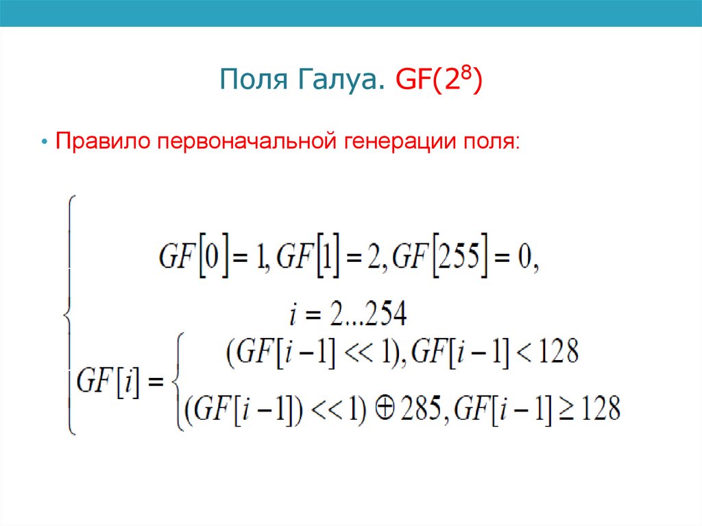 Поля Галуа. GF(28)