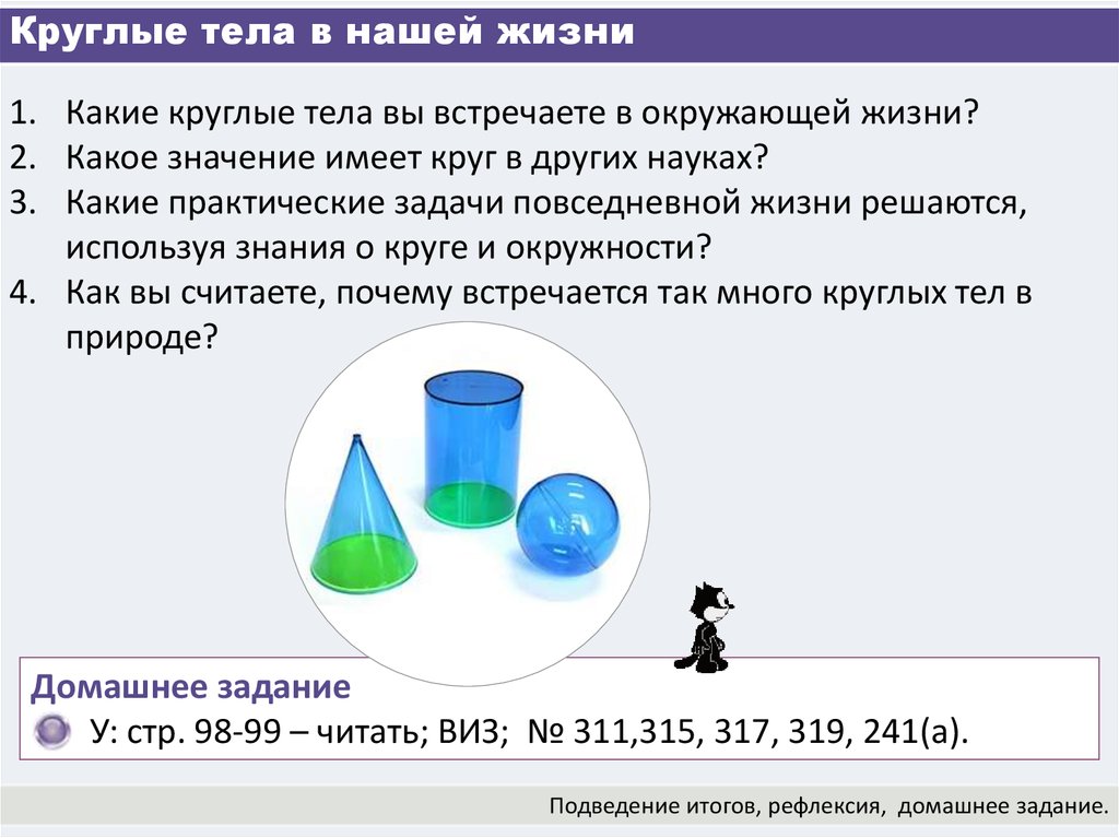 Круглые тела математика 6 класс дорофеев презентация