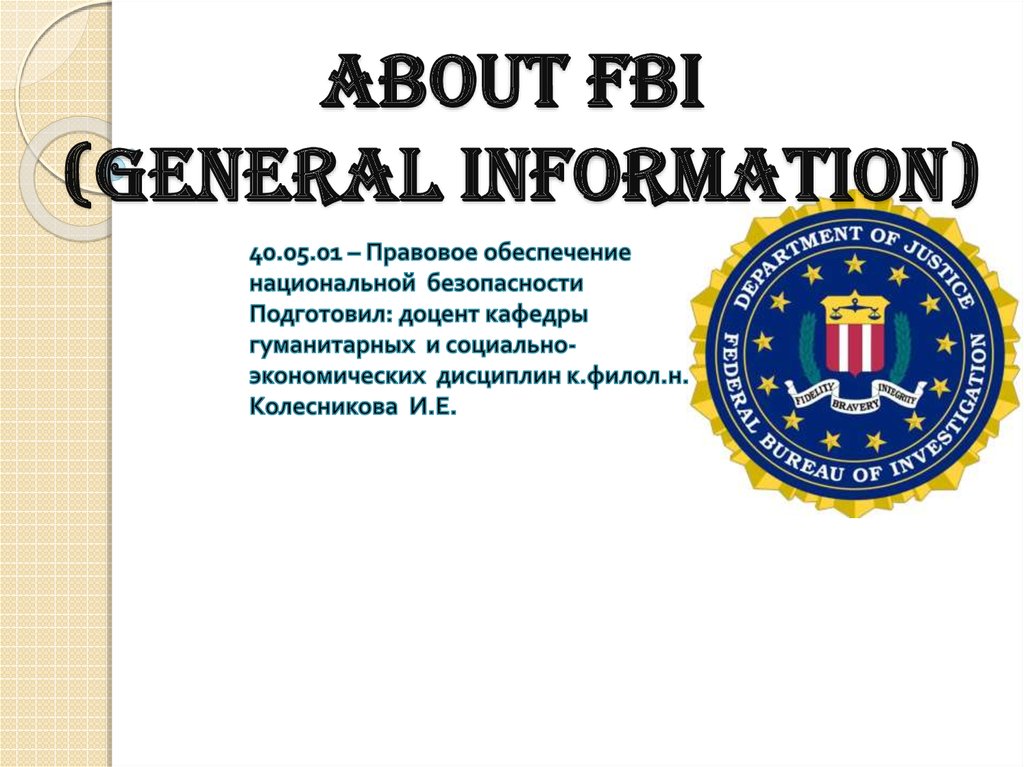 General information