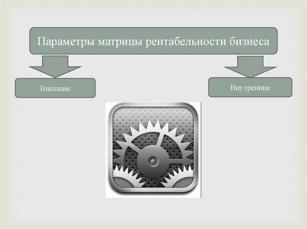 Внутренний и внешний бизнес. Матрицы с параметром. Матрица рентабельности клиента.