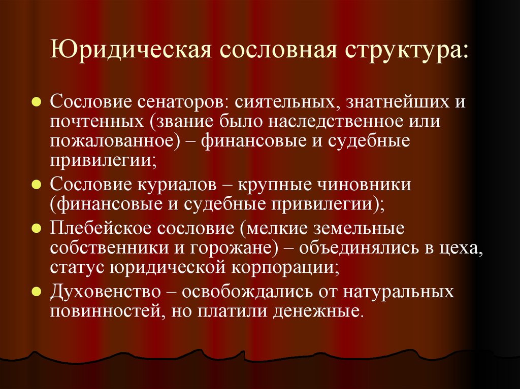 Сословный орган. Духовенство юридический статус. Юридический статус сословия духовенства. Правовое положение духовенства. Дворянство юридический статус.