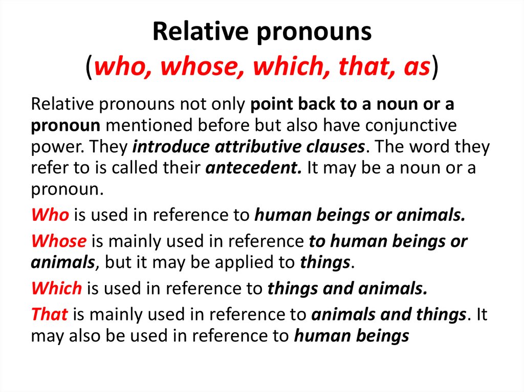 relative pronouns - CommNet