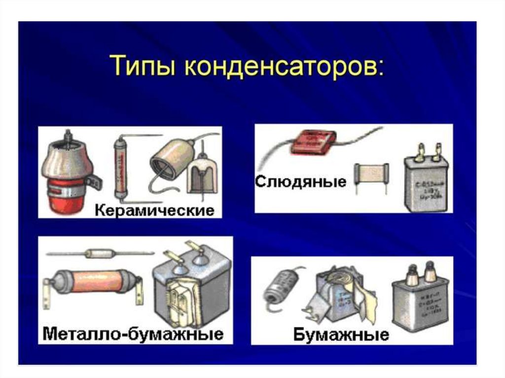 Презентация на тему виды конденсаторов