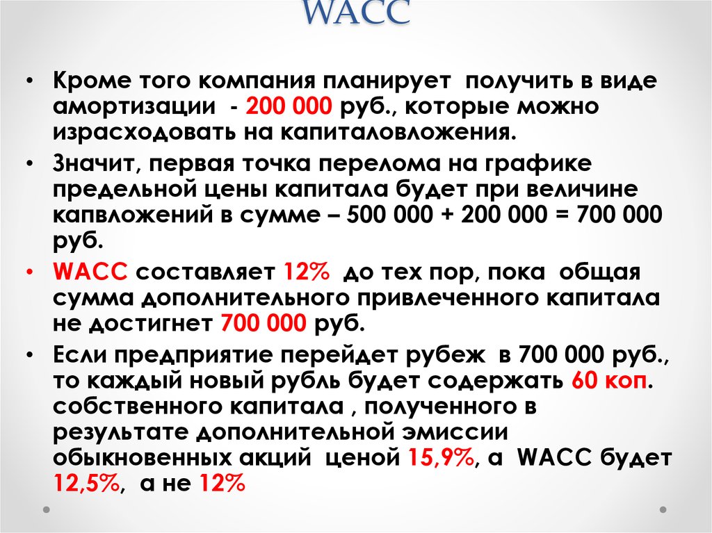 Wacc формула