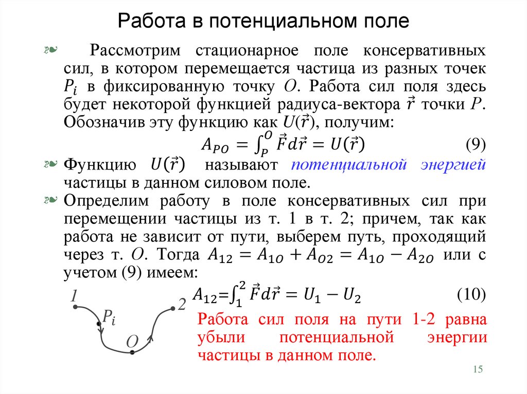 Поле сил потенциальная энергия