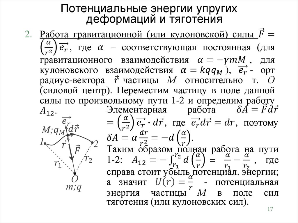 Энергия упругой деформации. Потенциальная энергия упругости деформации. Потенциальная энергия тяготения и упругих деформаций. Потенциальная энергия тяготения. Потенциальная энергия упругой деформации.