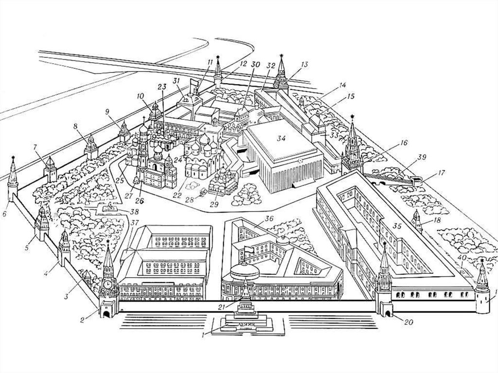План зданий кремля