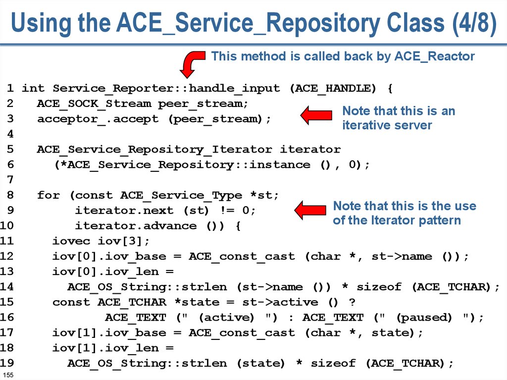 Using the ACE_Service_Repository Class (4/8)