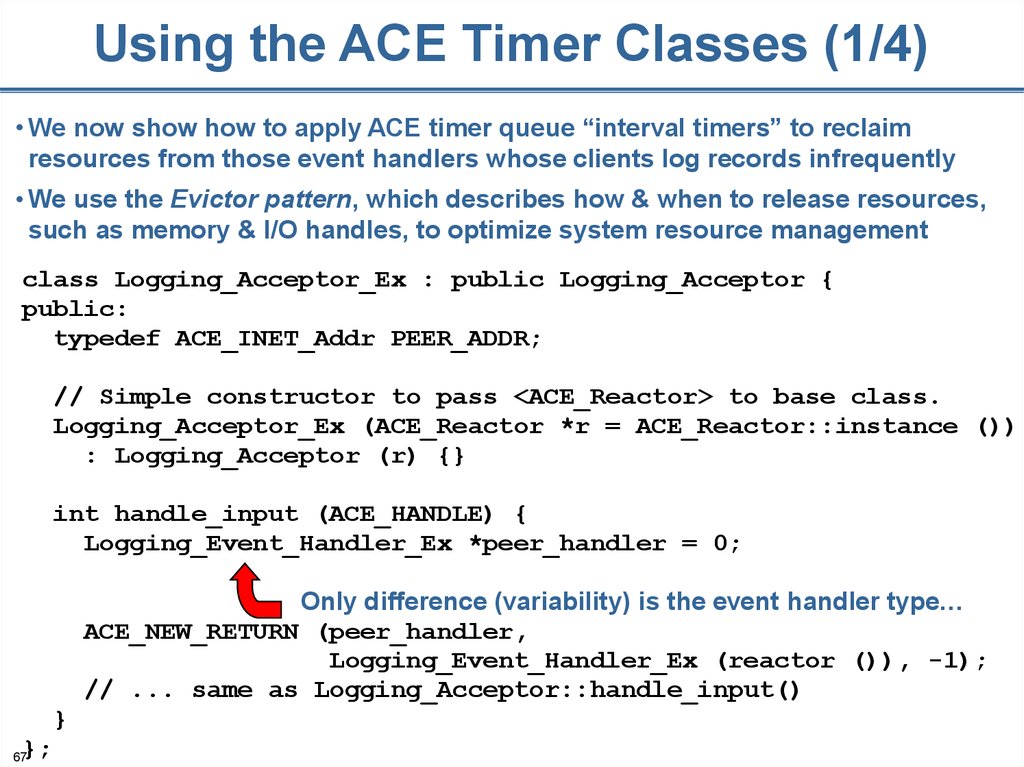 Using the ACE Timer Classes (1/4)