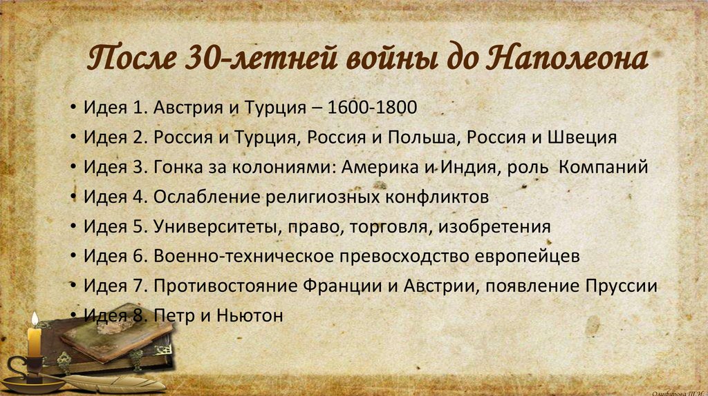 Войны 17 18 веков в европе проект