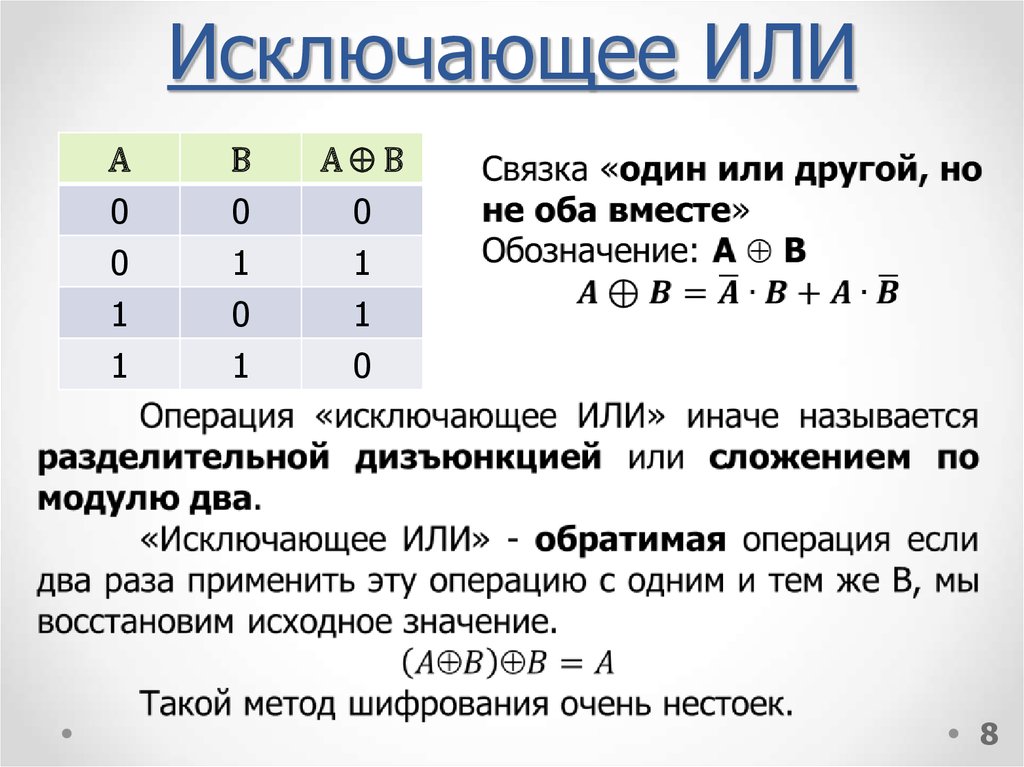 Кольцевая сумма. Таблица истинности для логического элемента исключающее или. Функции преобразования исключающего или. Логическая функция исключающее или. Таблица истинности функции исключающее или.