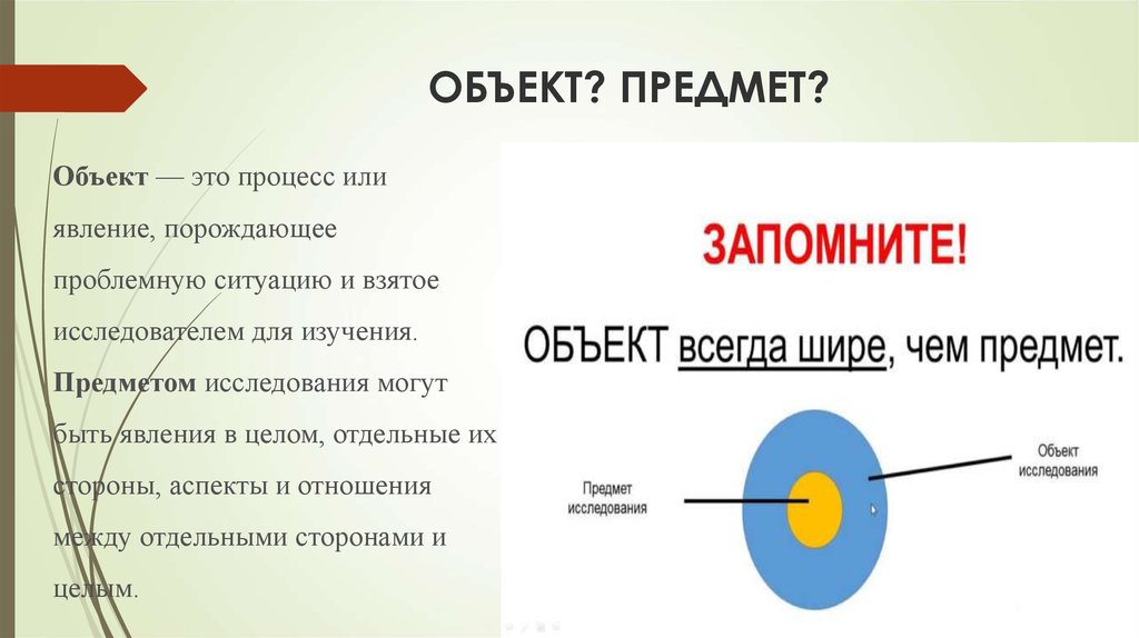 Что может быть объектом проекта