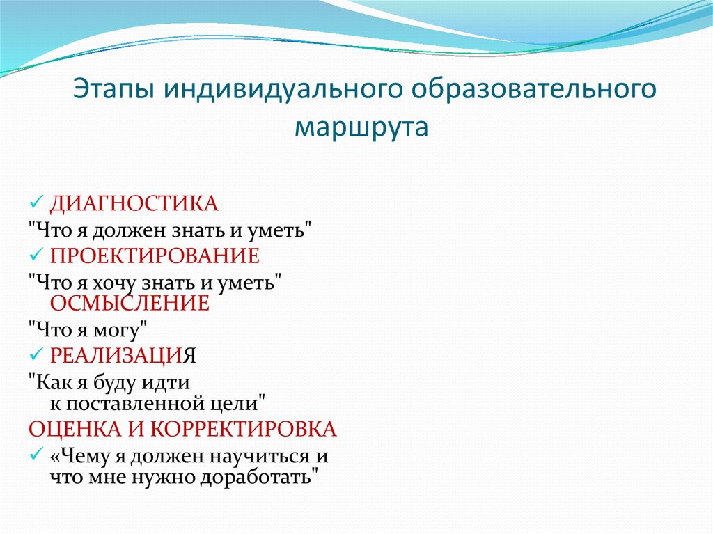 Проект индивидуального образовательного маршрута