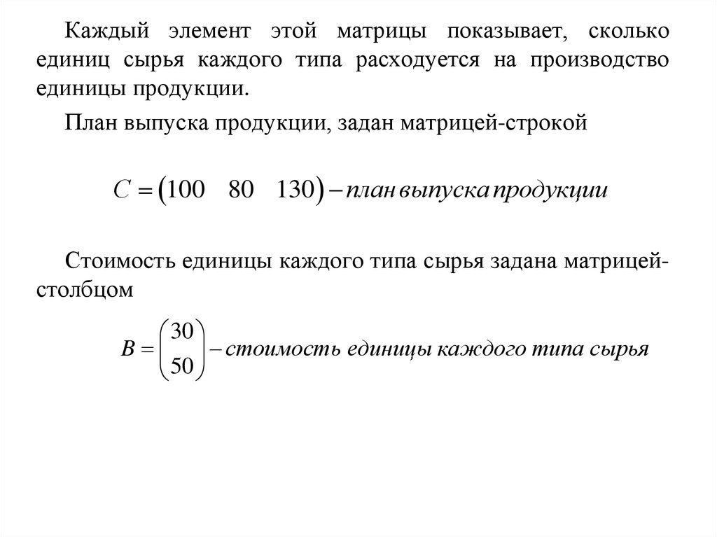 Производство единицы продукции