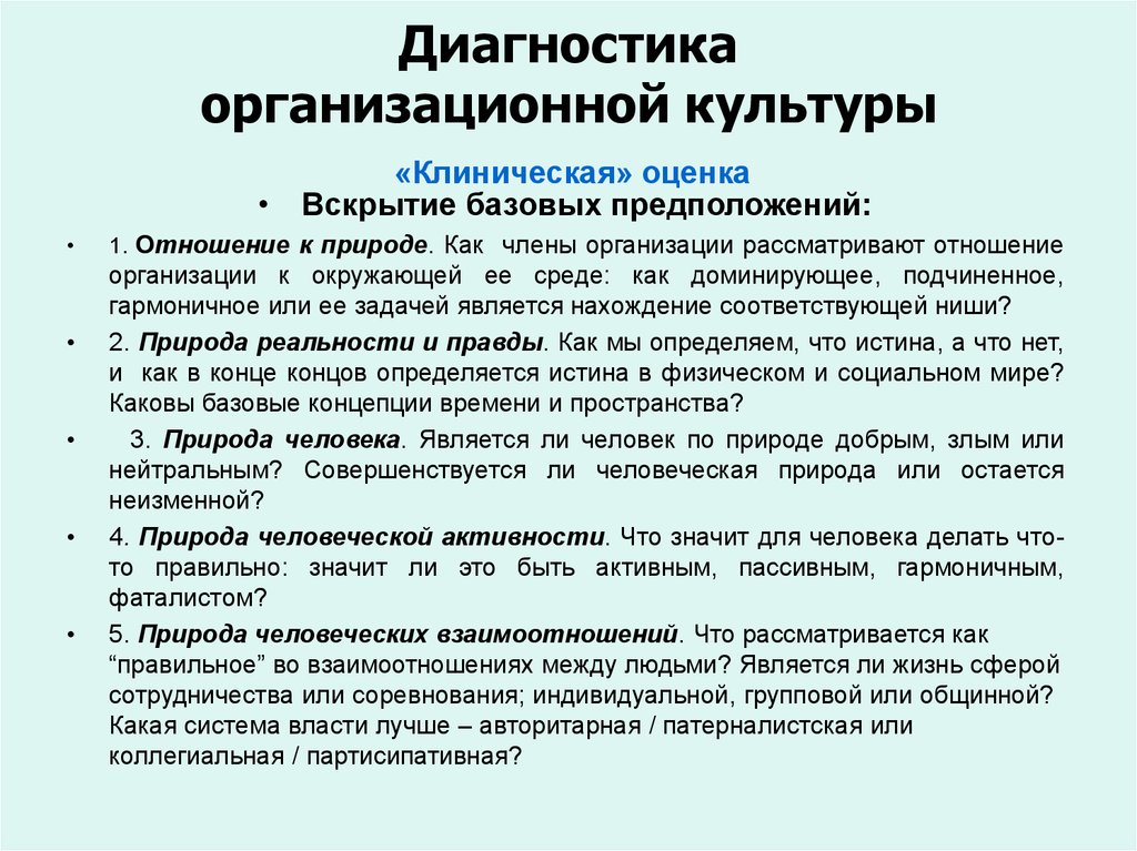 Этапы организационной культуры