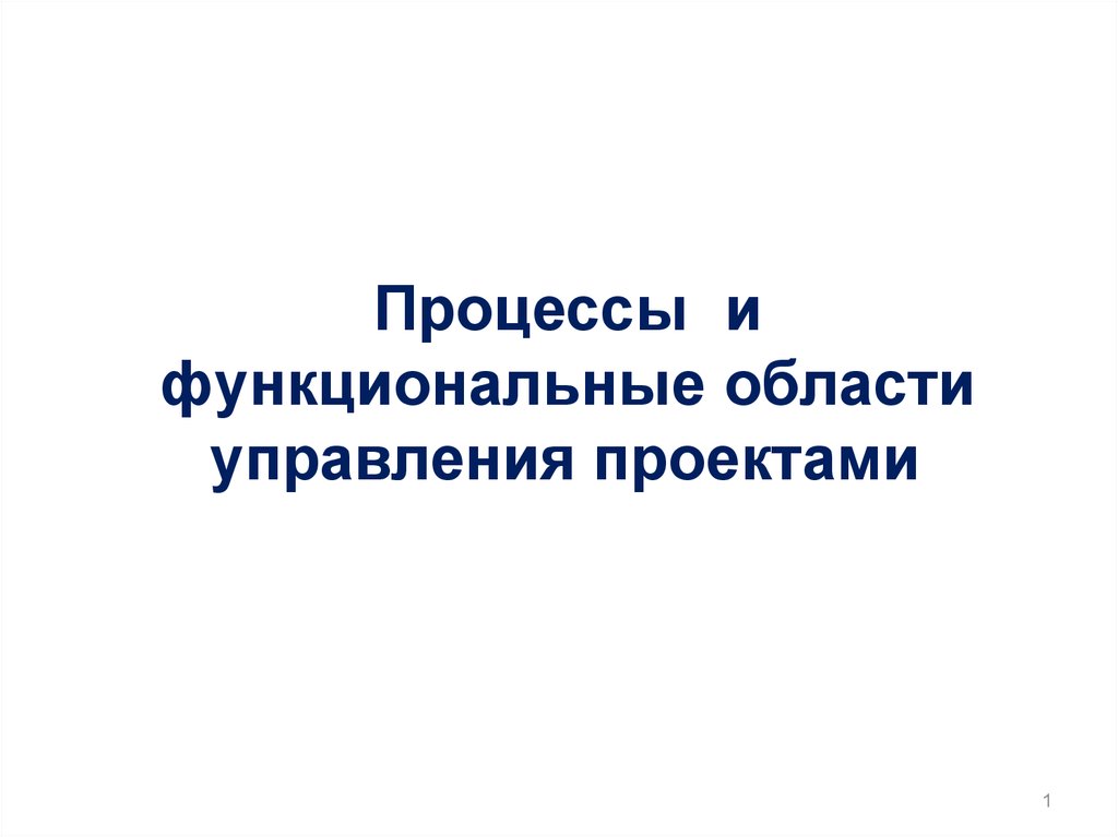 Функциональные области управления проектами