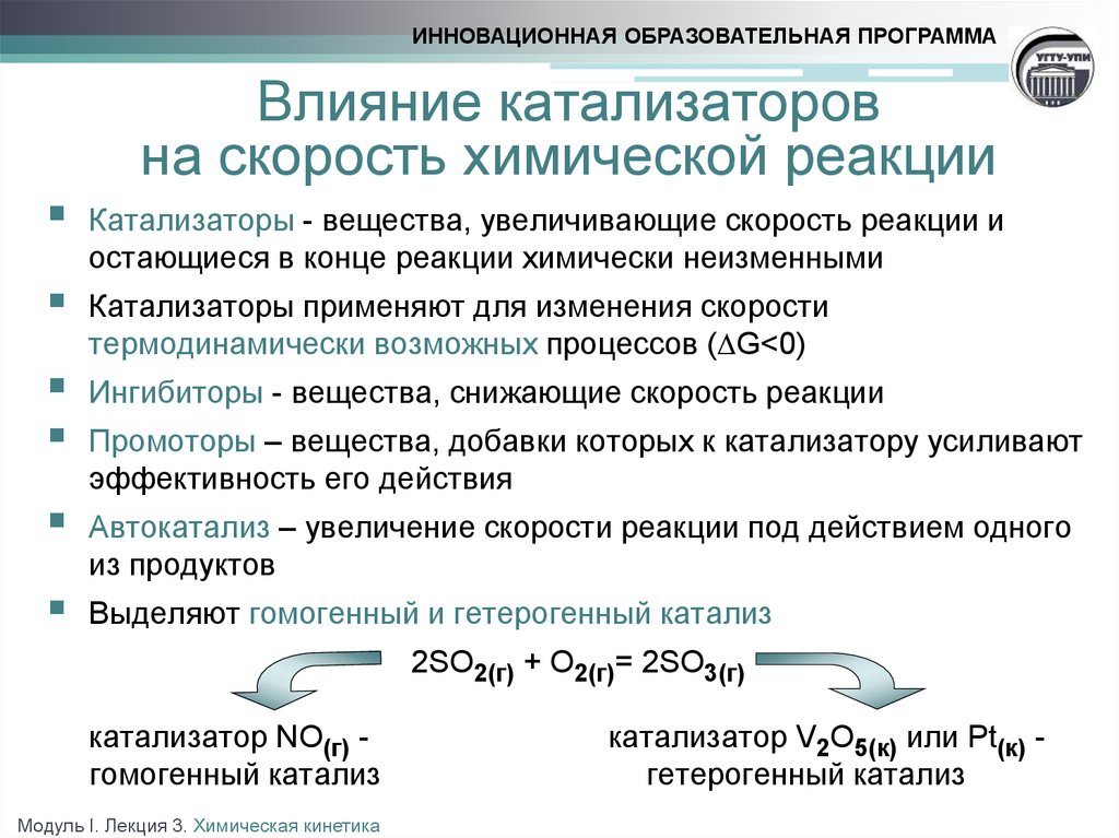 Катализатор влияет на химическое равновесие