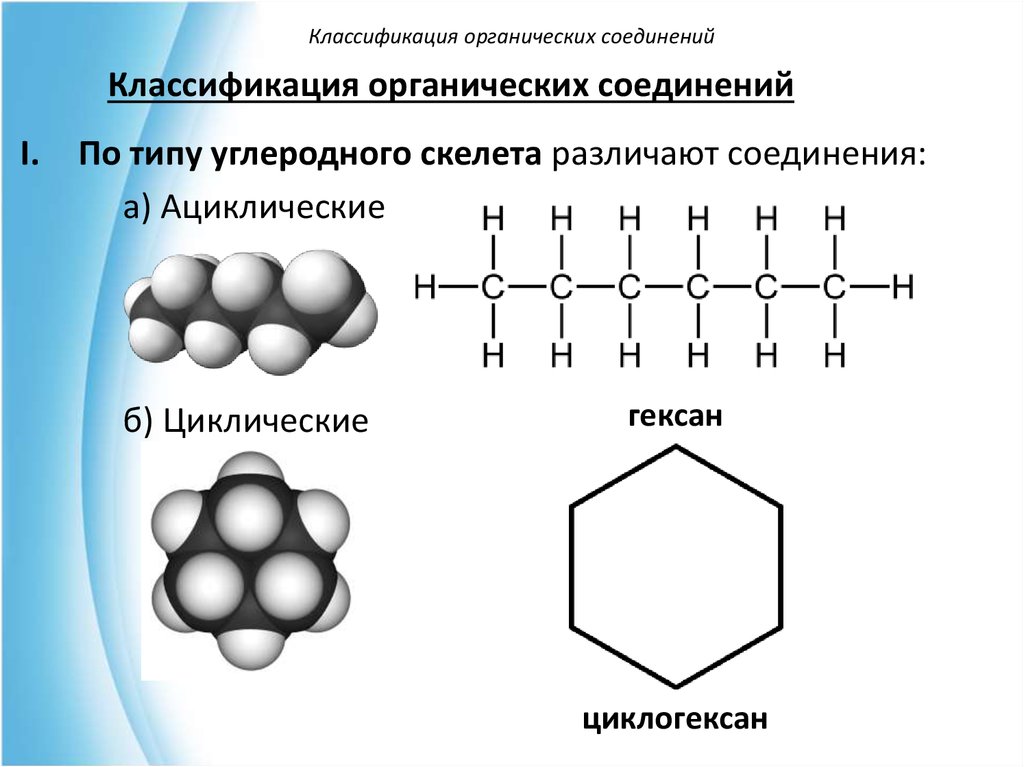 Строение органических веществ