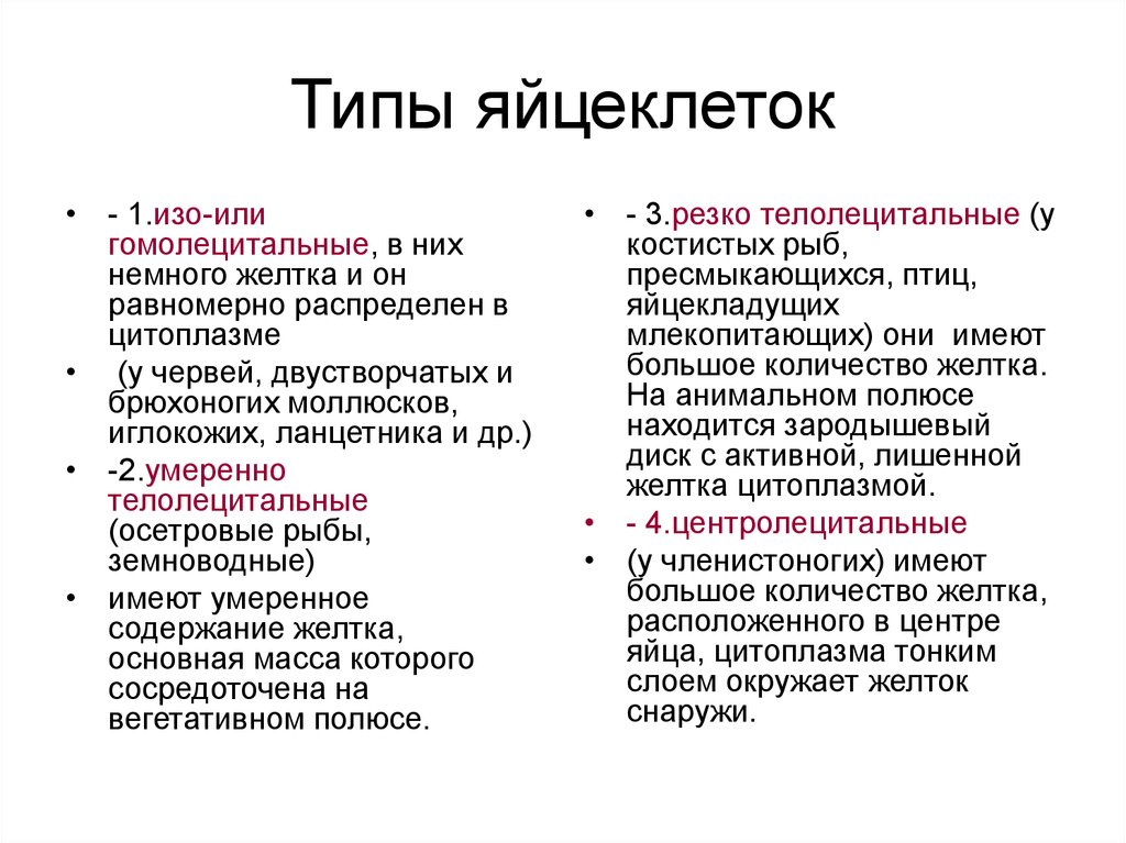 Типы яйцеклеток. Тип яйцеклетки человека по распределению желтка. Типы яйцеклеток таблица изолецитальные. Тип яйцеклетки у млекопитающих. Типы яйцеклеток у животных.