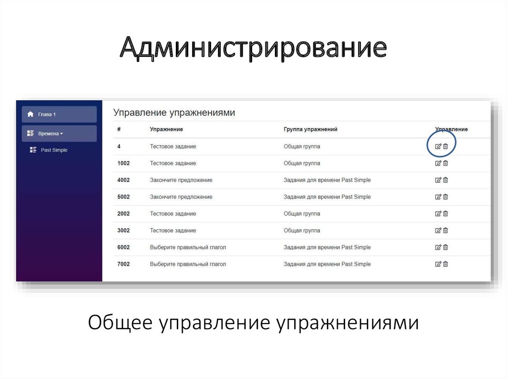 Администрирование