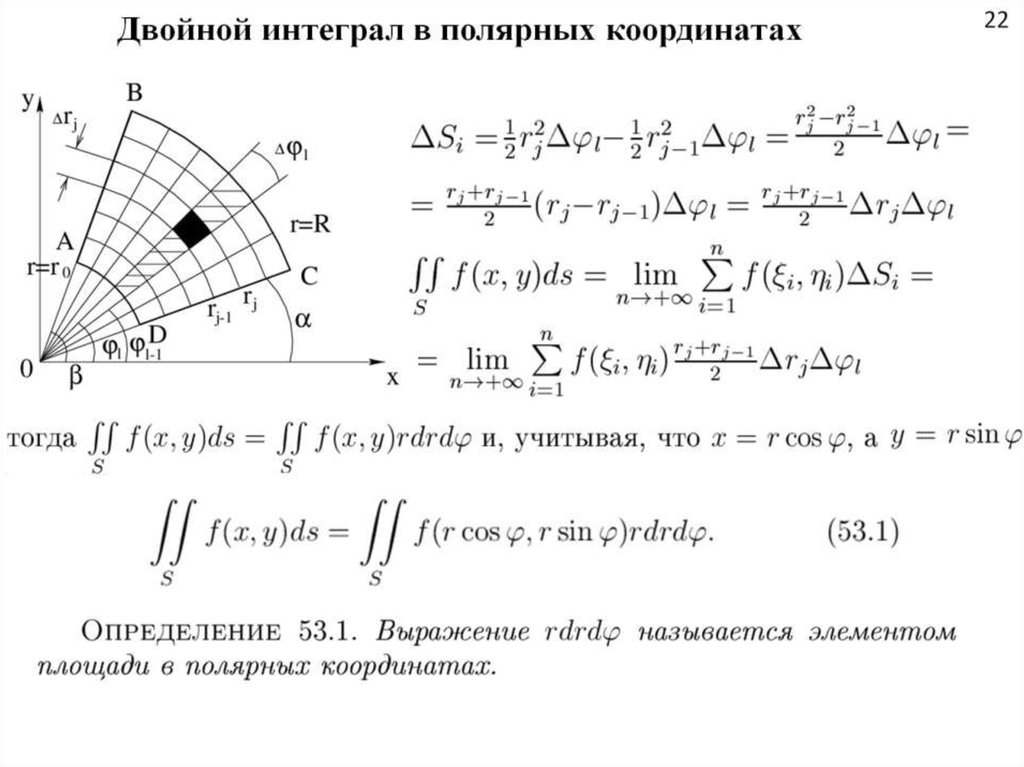 Двойные интегралы пределы интегрирования