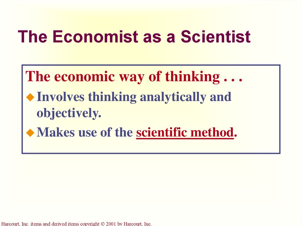 The Economist as a Scientist