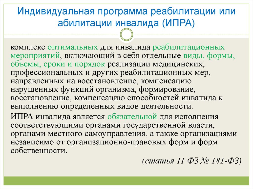 Отчет ипра ребенка инвалида образец заполнения