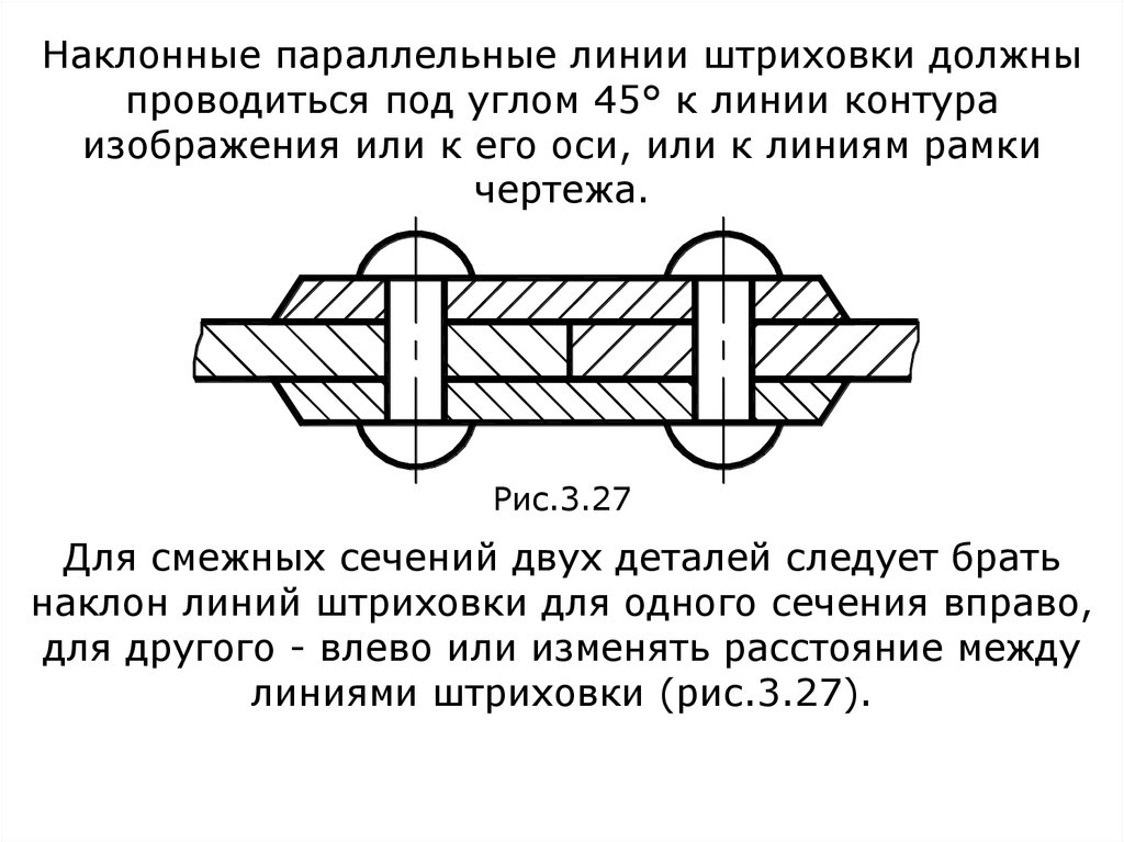 Штриховка на чертеже расстояние между линиями