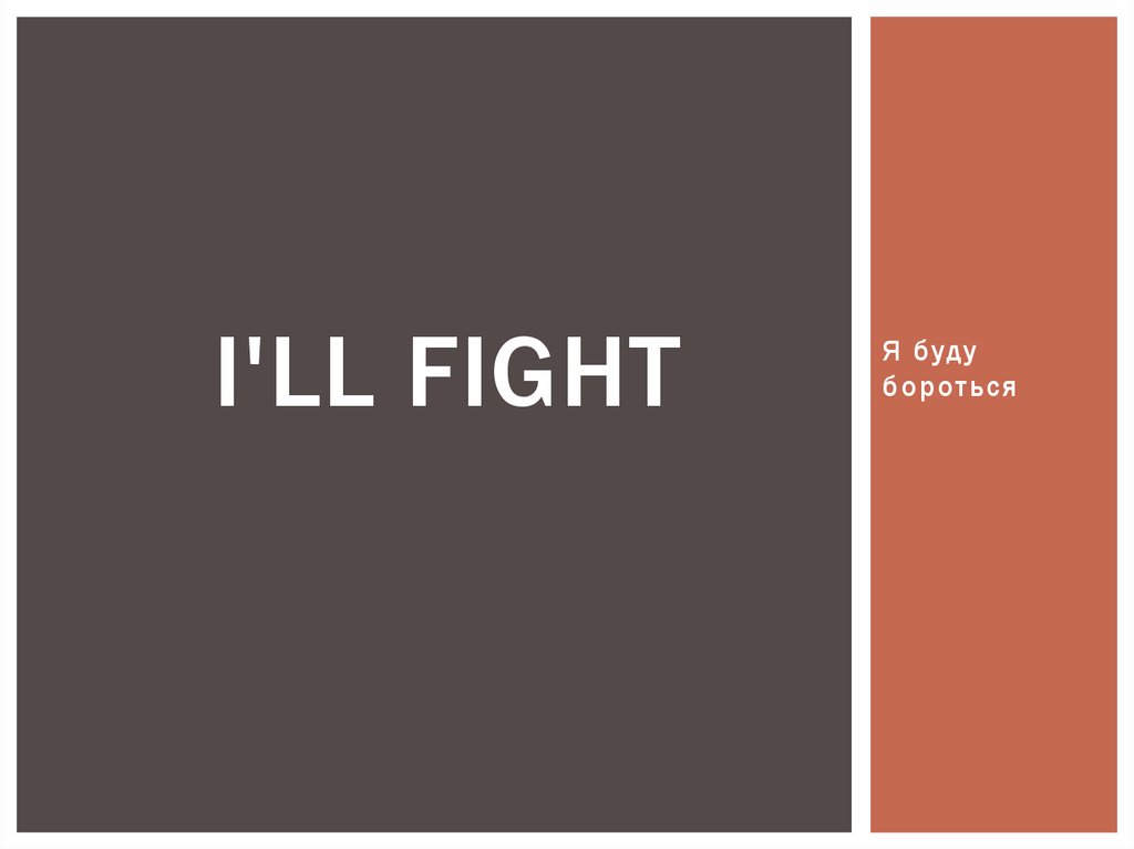 I'll fight