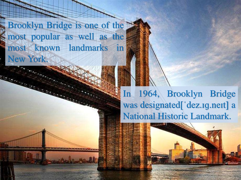 Brooklyn Bridge - online presentation