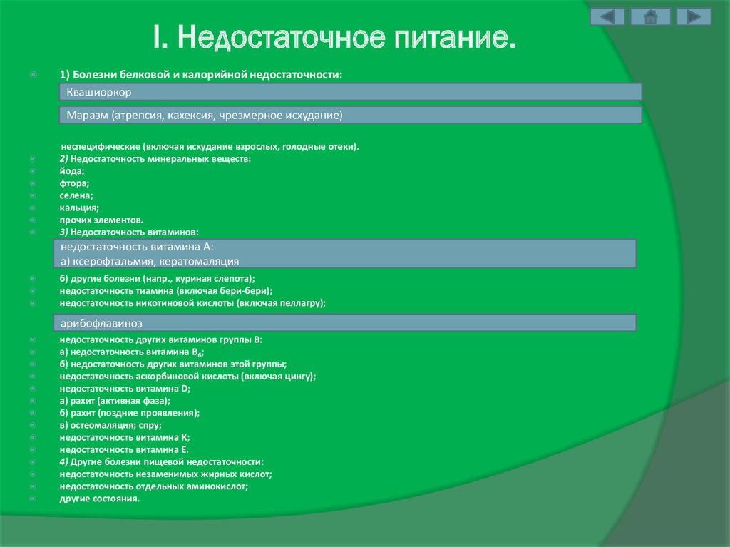 Белково калорийная недостаточность презентация