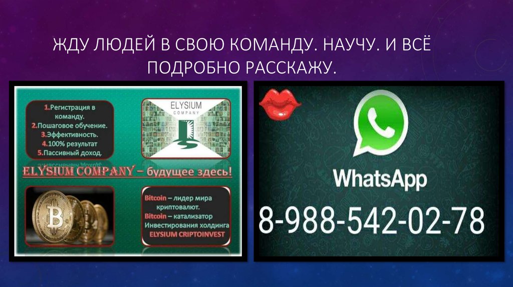 Жду людей в свою команду. Научу. И всё подробно расскажу.