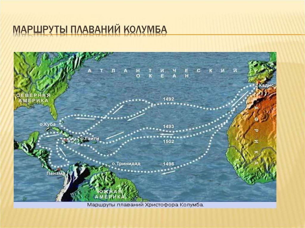 Открытие америки карта