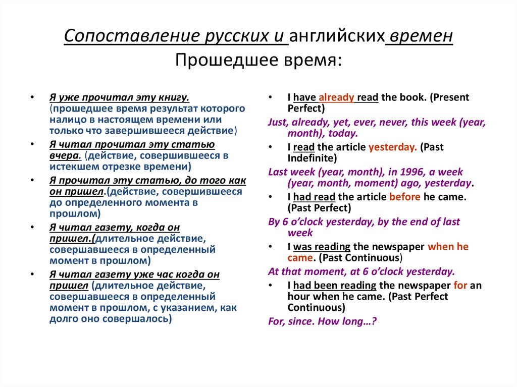 Сравнить какое время. Сравнение времен в английском языке и русском. Сходства русского и английского языка. Способы выражения сравнения в английском языке.